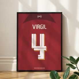 Liverpool FC 2022/23 - Keretezett mezposzter - van Dijk