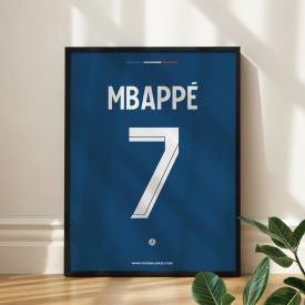 PSG 2022/23 - Framed Shirt Print - Mbappé