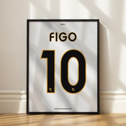 Real Madrid 2004/05 - Framed Shirt Print - Figo