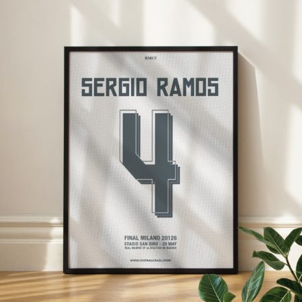 Real Madrid 2015/16 - Framed Shirt Print - Ramos