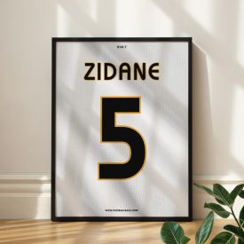 Real Madrid 2004/05 - Keretezett mezposzter - Zidane