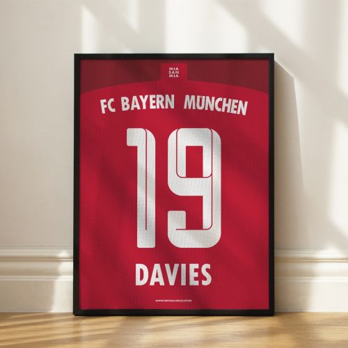 Bayern München 2022/23 - Framed Shirt Print - Davies