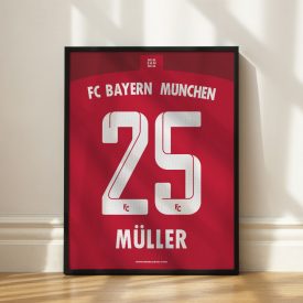 Bayern München 2022/23 - Framed Shirt Print - Müller